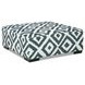 Loughton Gun Metal and Ivory Square Ottoman