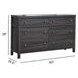 Merrifield Raisin Black 6 Drawer Dresser