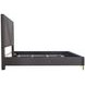 Symmetry Gray King Upholstered Panel Bed