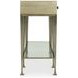 Santa Barbara Sandstone And Vintage Nickel Metal Console Table