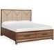 Callisto Bourbon Brown and Santa Cruz King Upholstered Storage Panel Bed