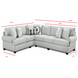 Dizzy Iron Grey 2 Piece Sectional