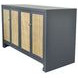 Sofia Matte Grey Lacquer 4 Door Cabinet