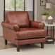 Soleil Brandy Leather Upholstered Lounge Chair