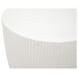 Soleil Ivory Outdoor Round Fluted Concrete Top End  Table