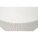 Soleil Ivory Outdoor Round Fluted Concrete Top End  Table