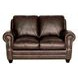 Brookstone Chocolate Leather Living Room Set with Nailhead Trim