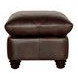 Brookstone Chocolate Leather Ottoman