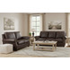 Brookstone Chocolate 86" Leather Sofa with Nailhead Trim