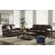 Brookstone Chocolate 86" Leather Sofa with Nailhead Trim