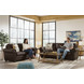 Brookstone Chocolate Leather Living Room Set with Nailhead Trim