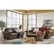 Brookstone Chocolate Leather Living Room Set with Nailhead Trim