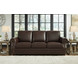 Brookstone Chocolate 86" Leather Sofa with Nailhead Trim