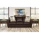 Brookstone Chocolate Leather Living Room Set with Nailhead Trim