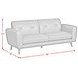 Symphony White 86" Sofa