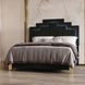 Empire Black Upholstered Panel Bedroom Set with LED