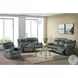 Tasso Sorrento Charcoal Reclining Console Loveseat