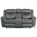 Tasso Sorrento Charcoal Reclining Console Loveseat