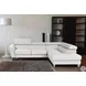 Sparta White Italian Leather RAF Sectional