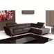 Sparta Chocolate Italian Leather RAF Sectional