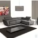 Sparta Grey Italian Leather RAF Sectional