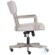 Touhy Cream And Pewter Office Arm Chair
