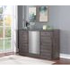 Spring Haven Gray and Brown 5 Shelves Back Bar and Hutch