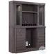 Spring Haven Distressed Dark Gray Bar With Hutch