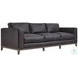Noel Gray Leather 101" Sofa
