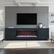 Stardust Black 89" TV Stand with Fireplace