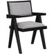 Magnolia Black Short Back Arm Chair Set of 2