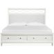 Springhouse Whisper White and Gray Upholstered Storage Panel Bedroom Set