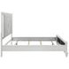 Stardust White California King Upholstered Panel Bed with LED