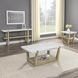 Perth White Rectangular Marble Top Sofa Table