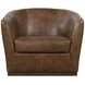 Fairfax Dark Brown Upholstered Swivel Chair