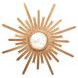 Starlata Gold Leaf Sunburst Round Wall Mirror