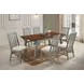 Staton Walnut and Gray 71" Rectangular Leg Dining Table