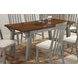 Staton Walnut and Gray 71" Rectangular Leg Dining Table
