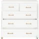 Stella Traditions Matte White 5 Drawer High Chest