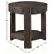 Salina Espresso Round End Table