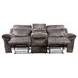 Nashville Gray 88" Manual Reclining Sofa with Drop-Down Console and USB Charging