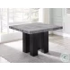 Camila Gray Marble And Ebony Square Counter Height Dining Table