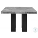 Camila Gray Marble And Ebony Square Counter Height Dining Table