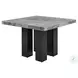 Camila Gray Marble And Ebony Square Counter Height Dining Table