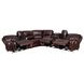 Denver Brown 6 Piece Modular Power Reclining Sectional with USB Charging