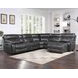 Provo Gray 6 Piece Modular Dual Power Reclining Sectional with USB Charging
