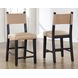 Aubrey Black and Beige Counter Height Chair Set of 2