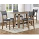 Aubrey Brown and Gray Counter Height Chair Set of 2