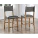 Aubrey Brown and Gray Counter Height Chair Set of 2