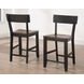 Bermuda Black 24" Short Back Counter Height Stool Set of 2
